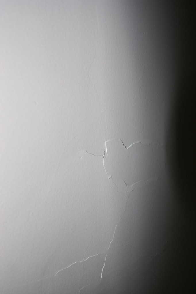 Bummer. More cracking plaster. It's just a closet wall, though.