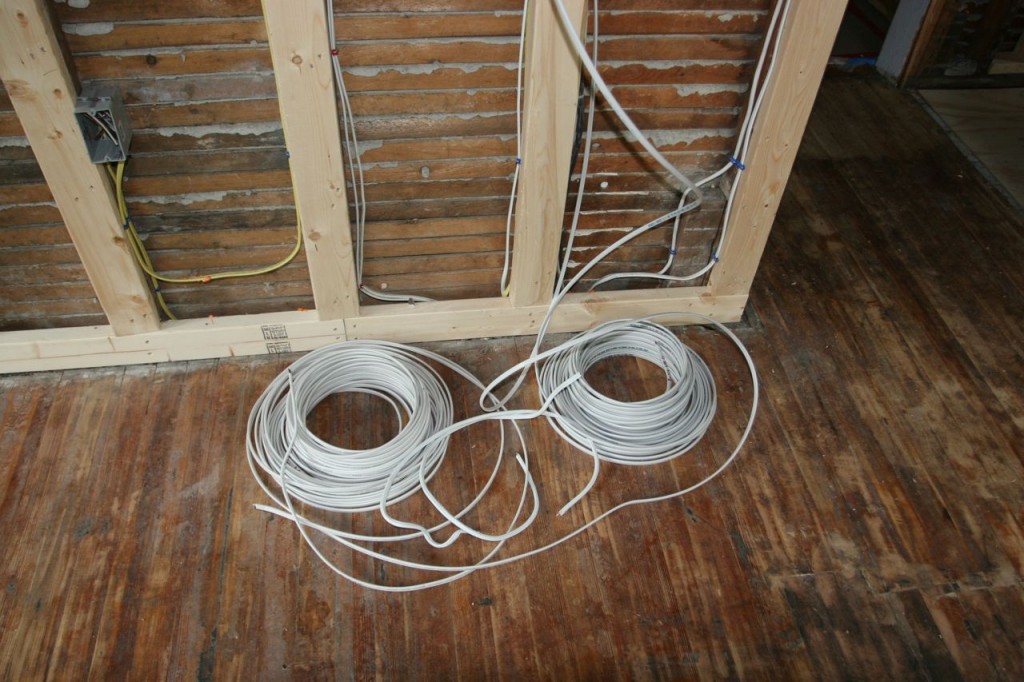 These wires have to travel through the entire building before the make it to their final destination.