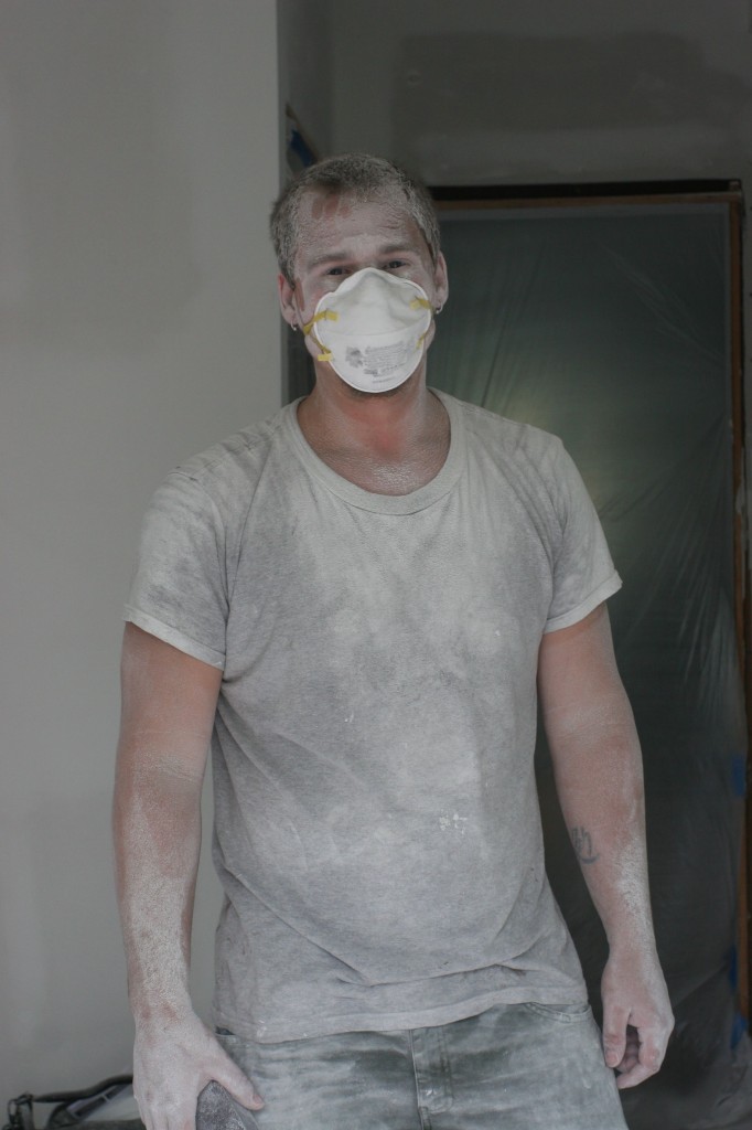Sunday: He was absolutely covered in dust.