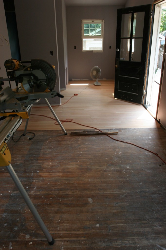 One last look at the old floor, pre-sand.