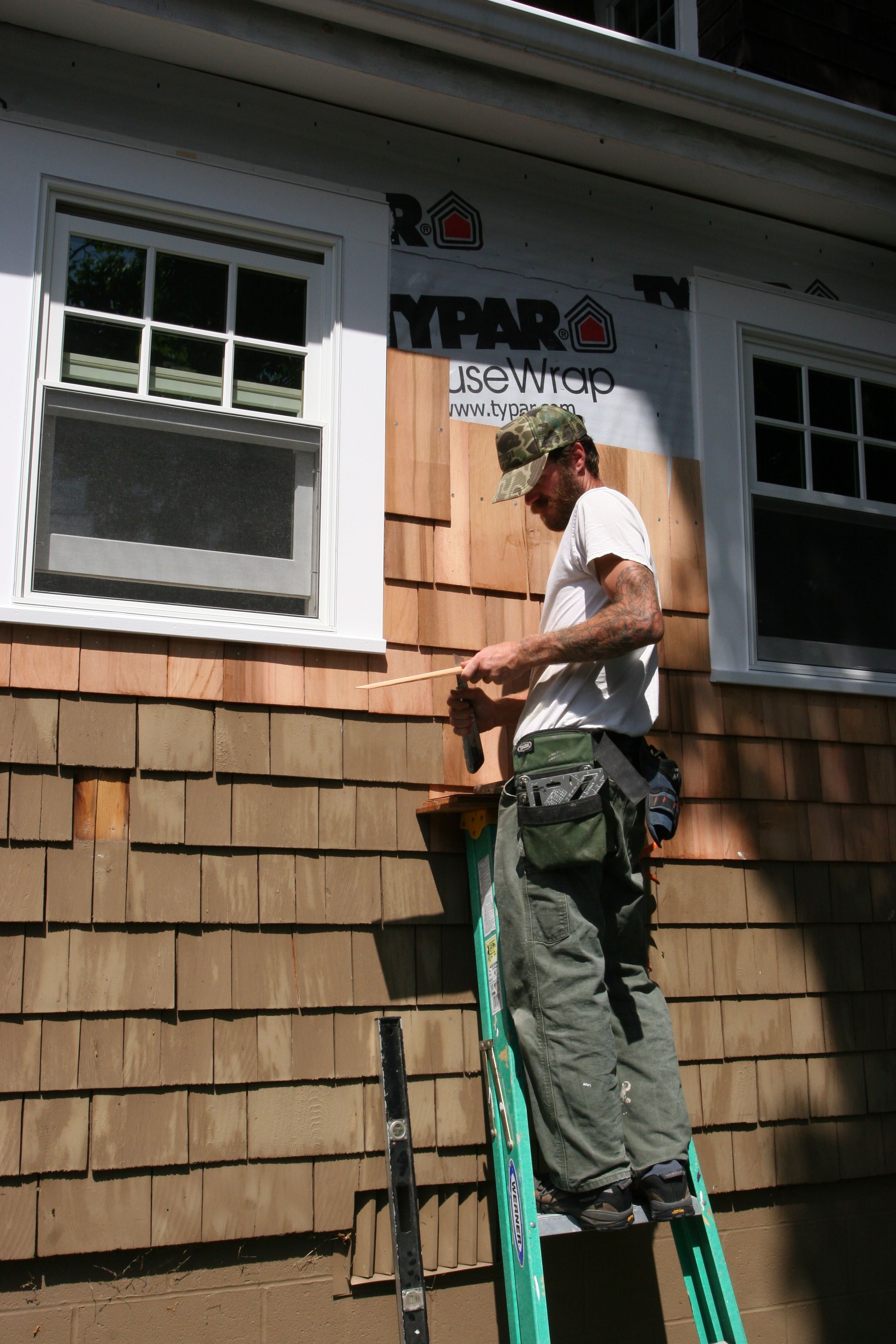 Eric had to hand shape almost every shingle to make it fit. Such care, it touches my heart.