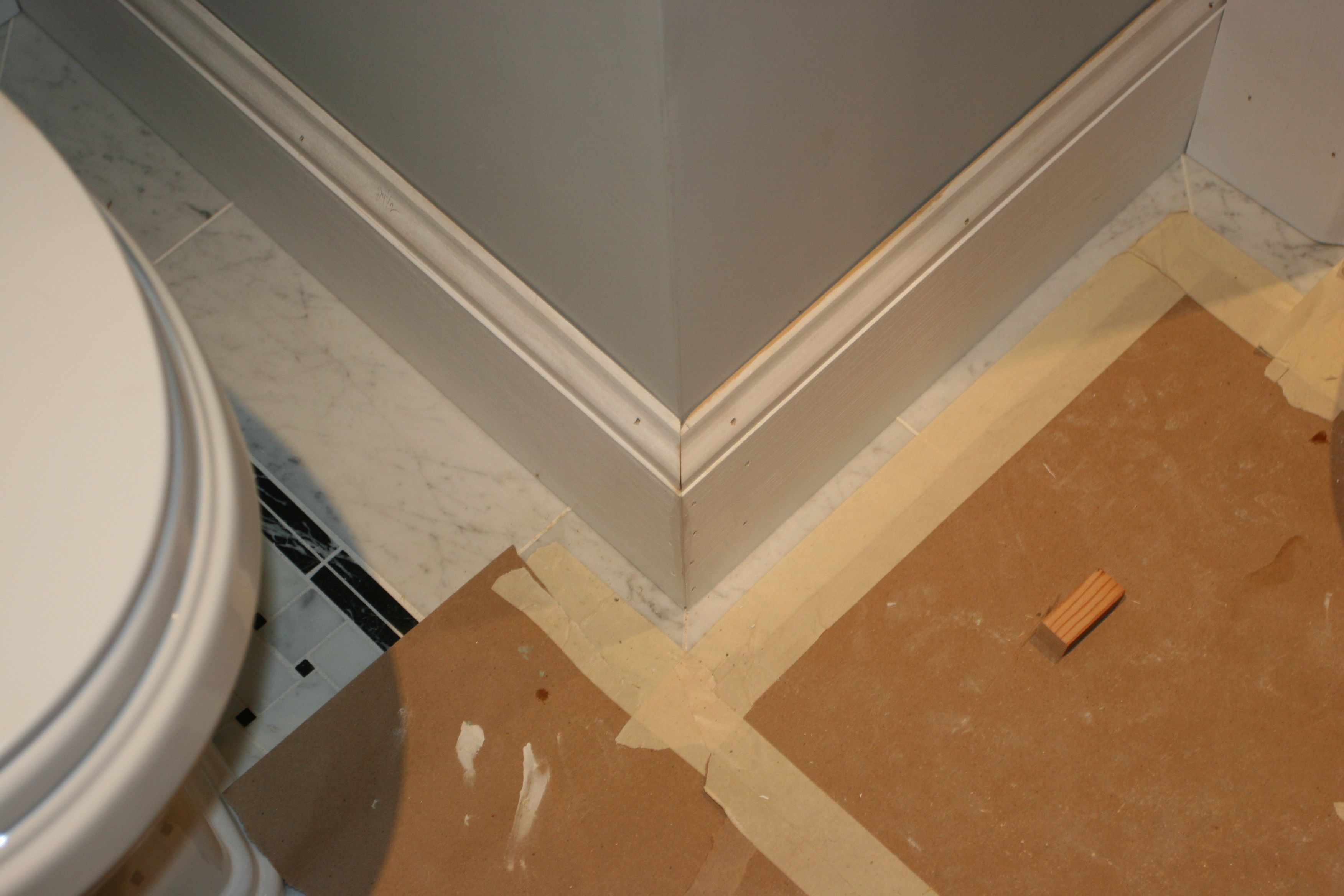 More baseboard shots. Makes such a difference. And I think they still have to put on the quarter round.
