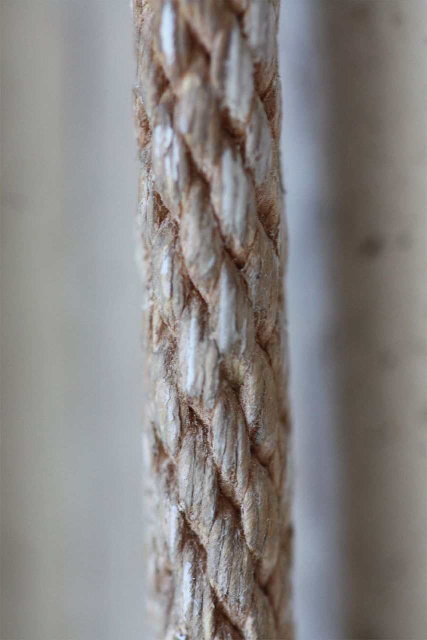 Antique window sash rope. Look at that texture!