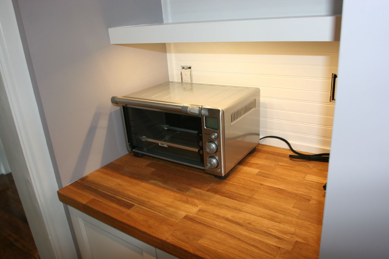 Oh, and we got a new toaster oven. We just HAD to try it out in our Tea 'n Toast station.