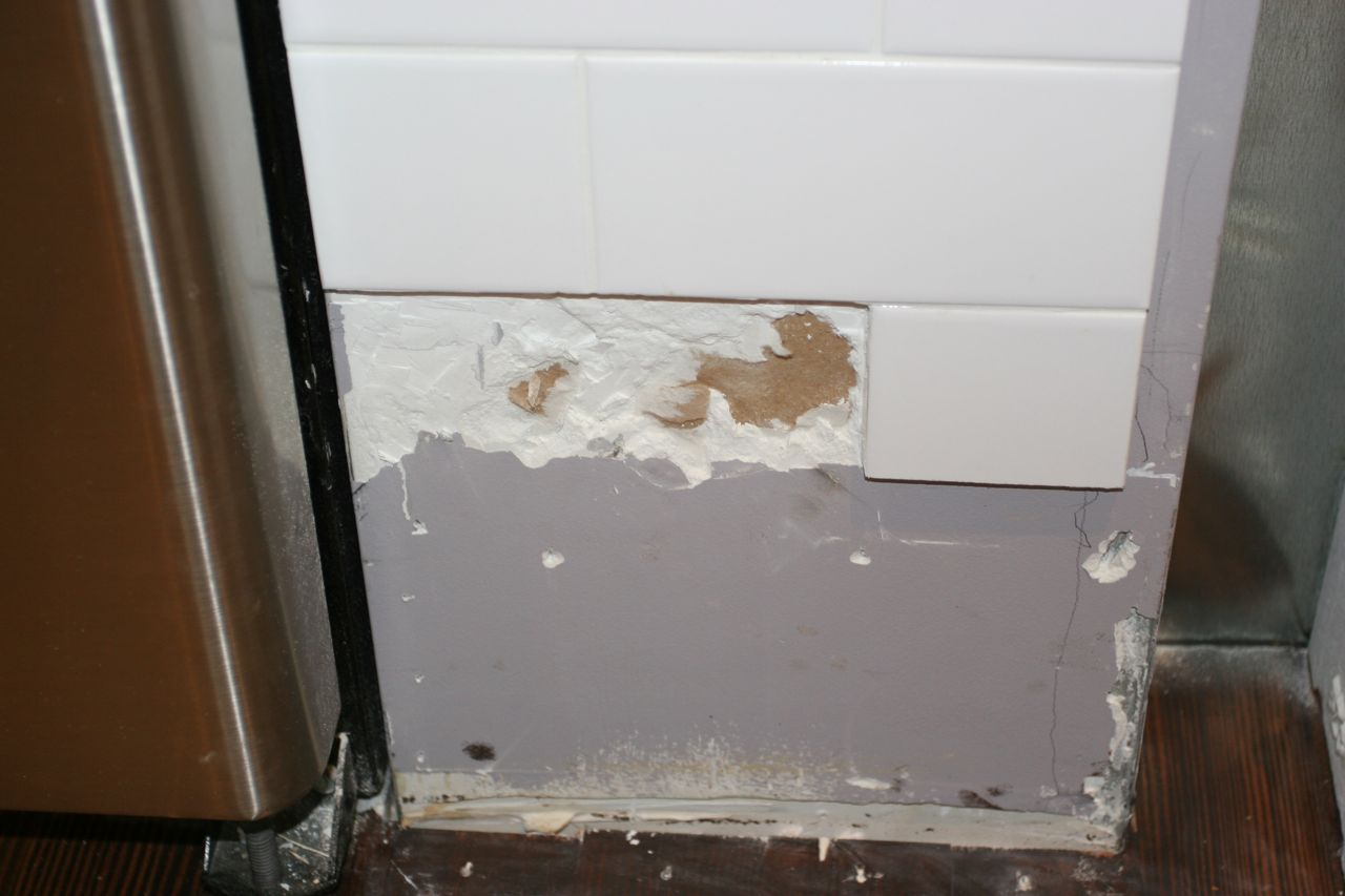 Tile casualty. It happens. Lucky for us, J.J. happened to be here already, so a fix was easy, breezy, beautiful.