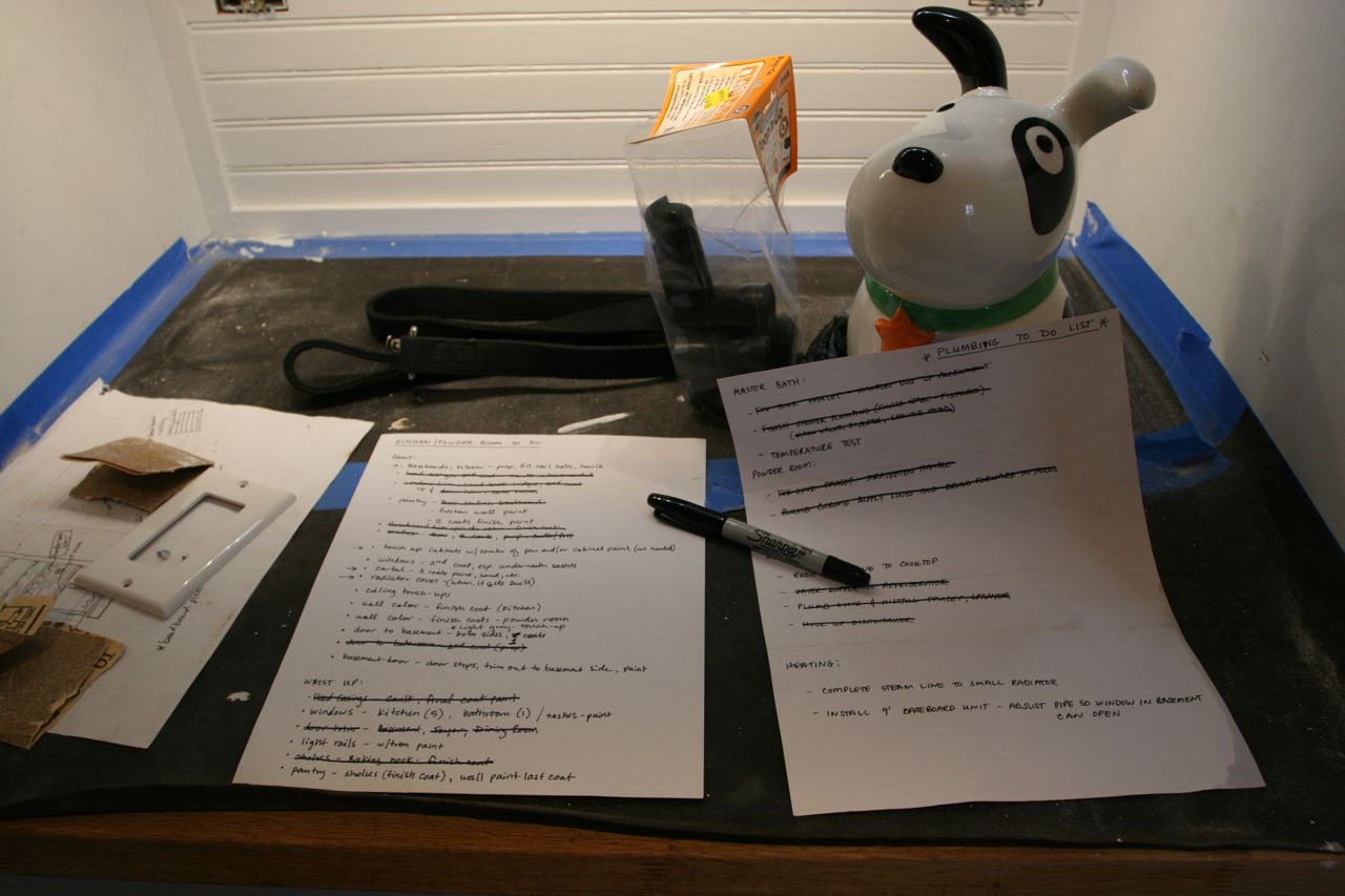 Punch-lists and dog treats. An appropriate station for Dave (who is part dog, as we know), yes?