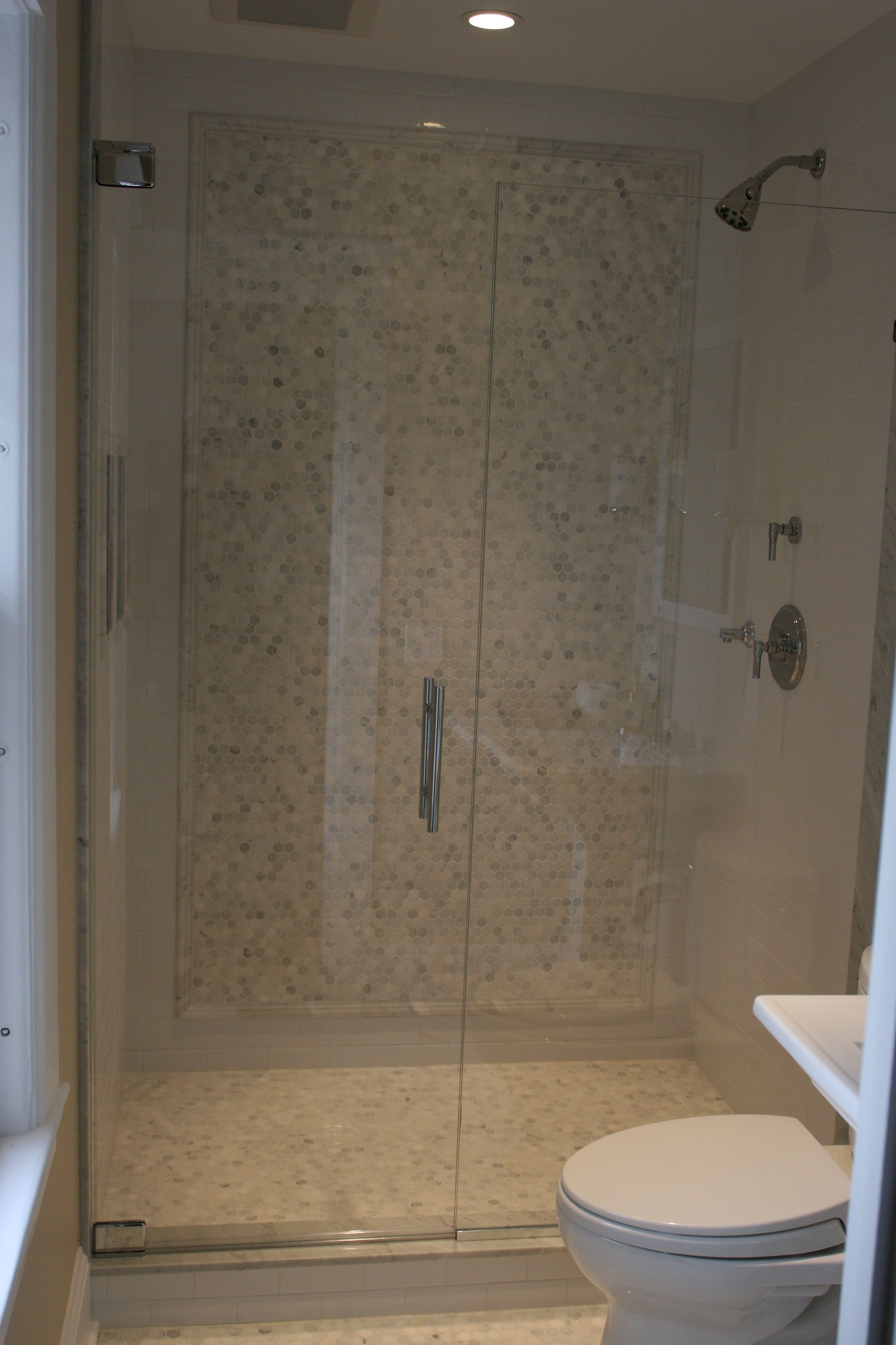 Shower doors! After, of course, after.