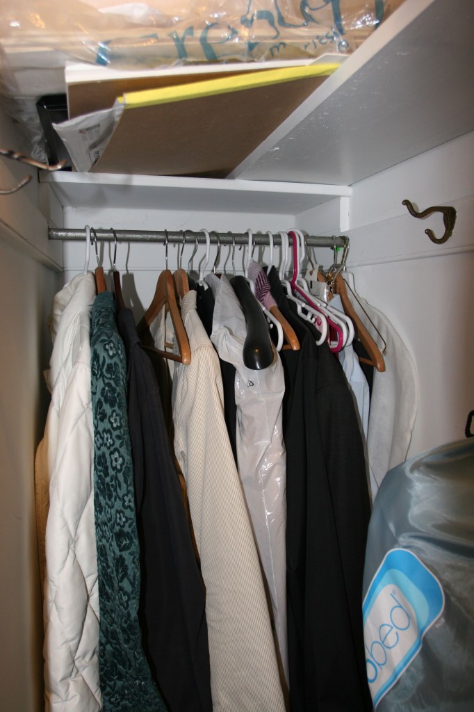 This is the bit of the closet that will be given over to the master bedroom.