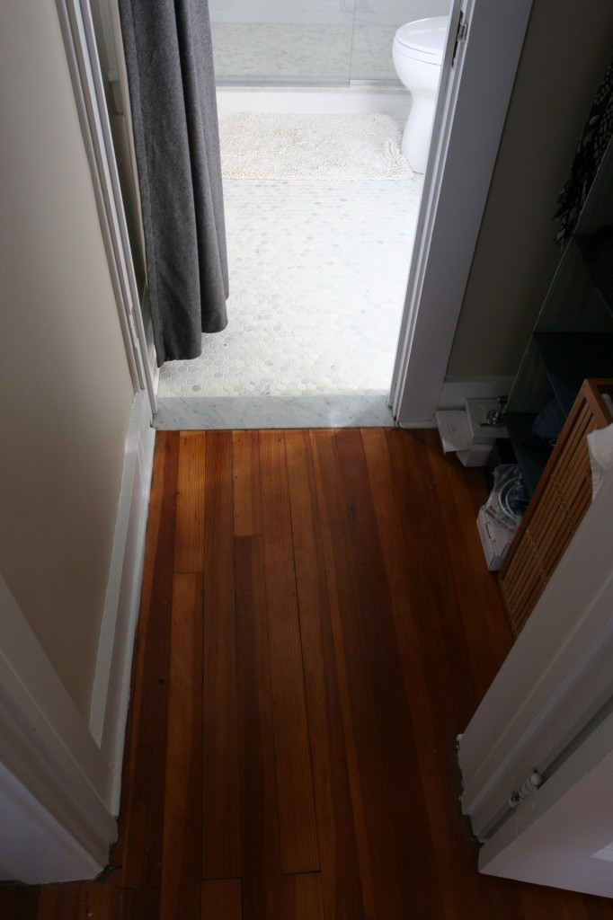 And it's on the way to the master bath so we lose a bit of space there to the hallway part of it.