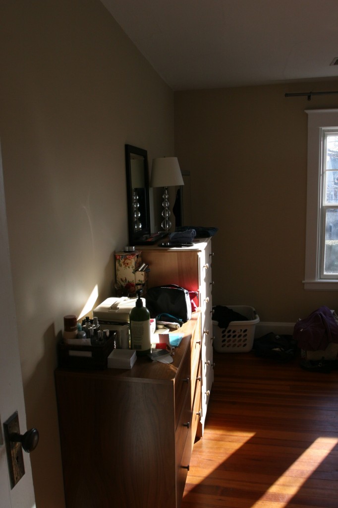 The addition of the closet won't cramp our furniture layout, even if we switch dressers at some point.