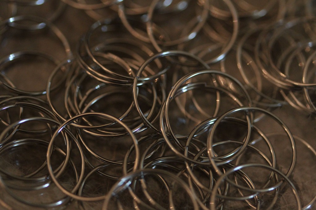 Most of these little rings were used. We didn't do anything "according to directions" because there really weren't any.
