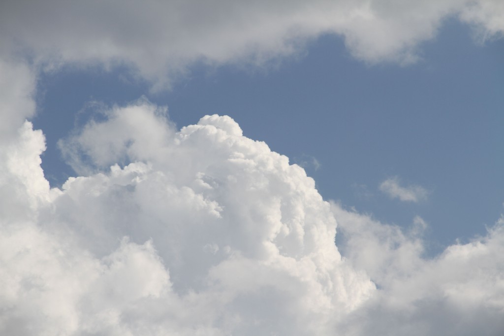 Beauty shot: For my sister, more clouds. The weather has been crazy - hot, humid, stormy and gorgeous all mixed up.