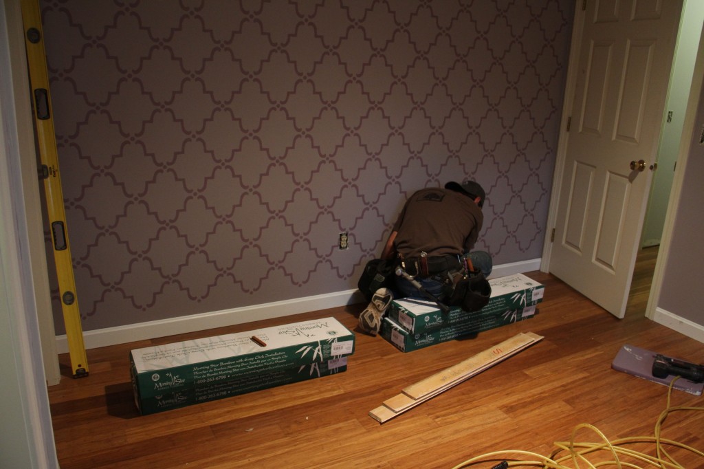 And Jonas finished up any bits of baseboard that needed reinstalling.