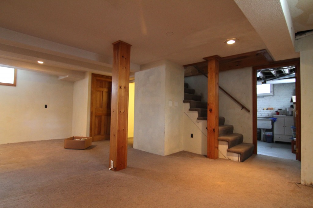 BEFORE: The stairs were wrapped 80s-style with carpet, the pine nearly au naturel, the rest, well, you get the idea.