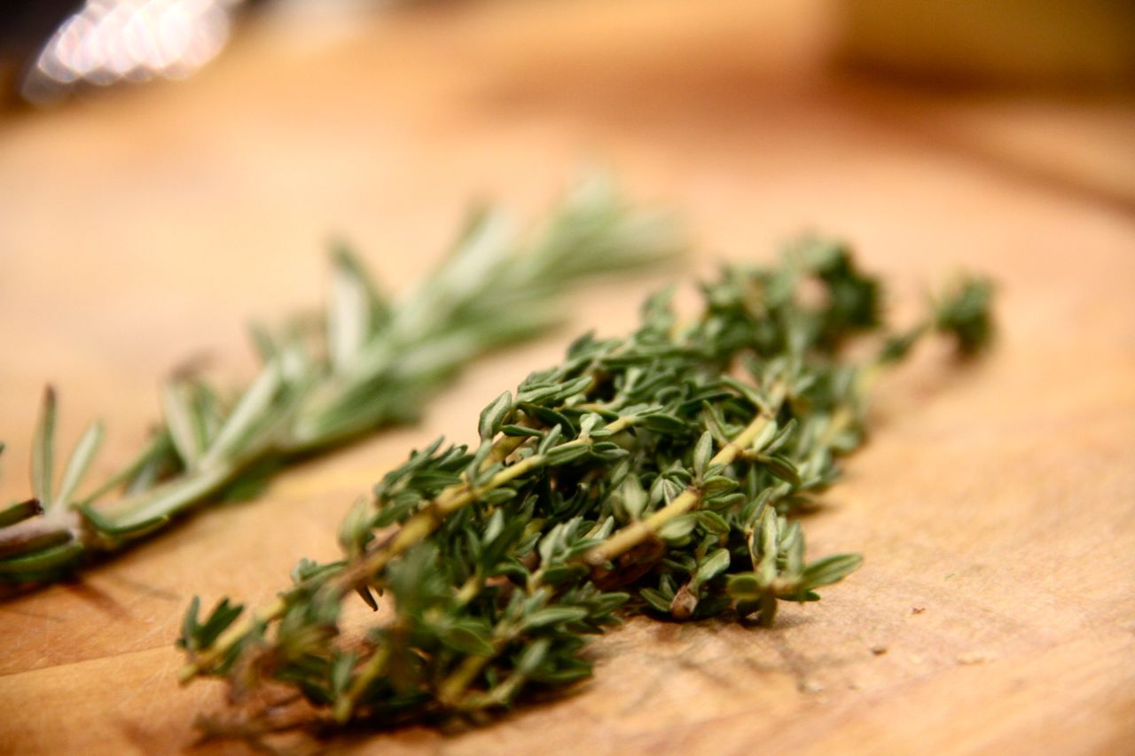 Fresh herbs - rosemary and thyme - are essentials in my fall kitchen. Thyme is a year-rounder, but there's something quintessentially cold-weather-y about rosemary.