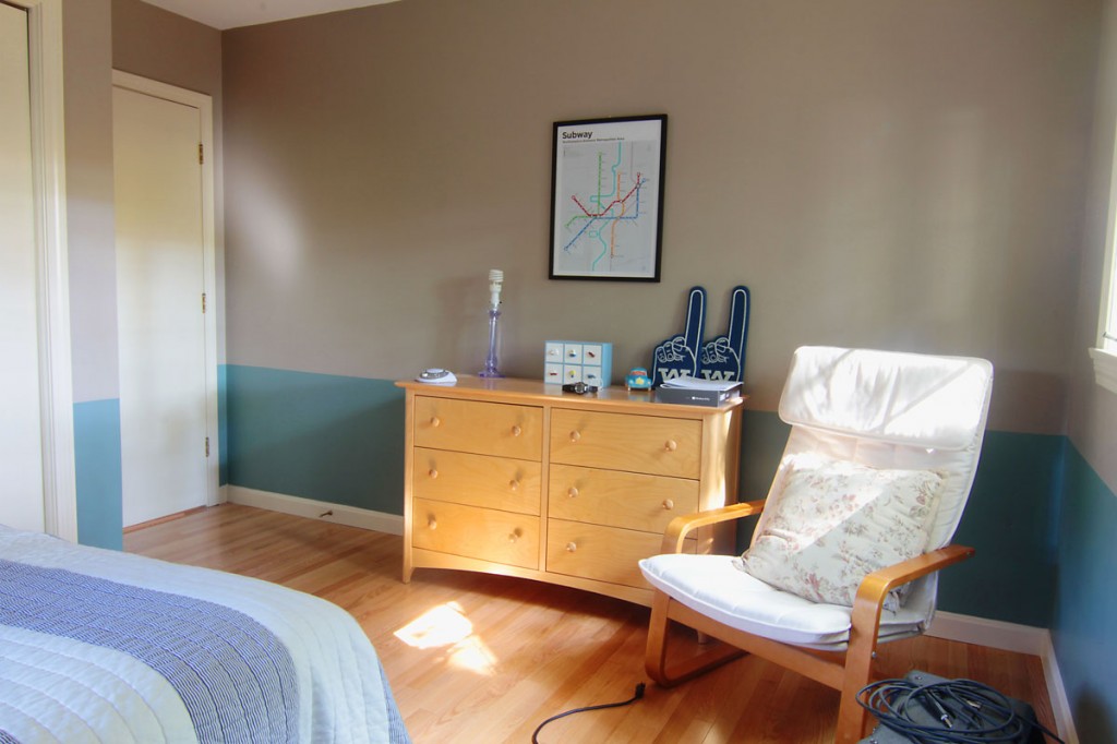 With room for a chair, he can use this room as more of a sanctuary (which we all needed when we were teens, right?).