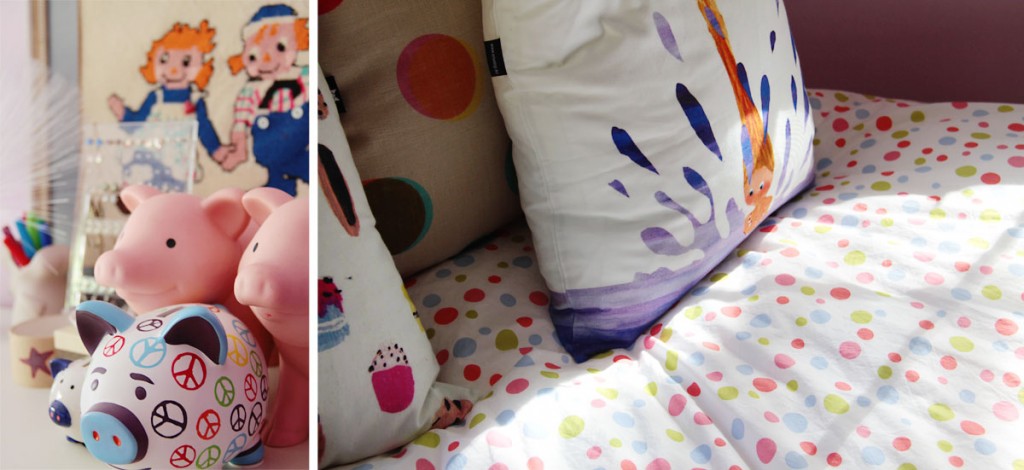 Bright accents in playful themes indicate very clearly our little designer's personality.