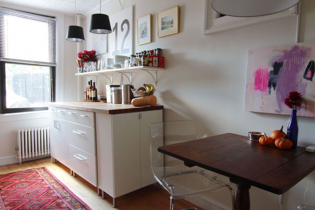 It's not my ideal kitchen/dining room, and it's not always easy to live with, but it's working for us (most of the time). Repeat after me: it's only temporary.