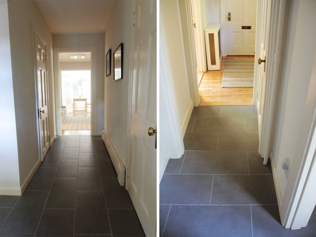 This area was formerly the original kitchen (!), but had been adapted to include a powder room as well as transitions to the rest of the house. So we treated it as a mudroom.