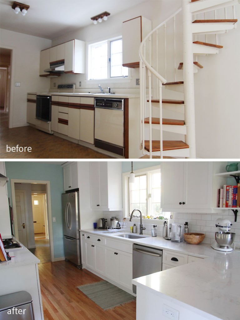 BEFORE: Dated is a kind way of putting what this kitchen looked like. AFTER: Better space planning really took this kitchen into a new world.